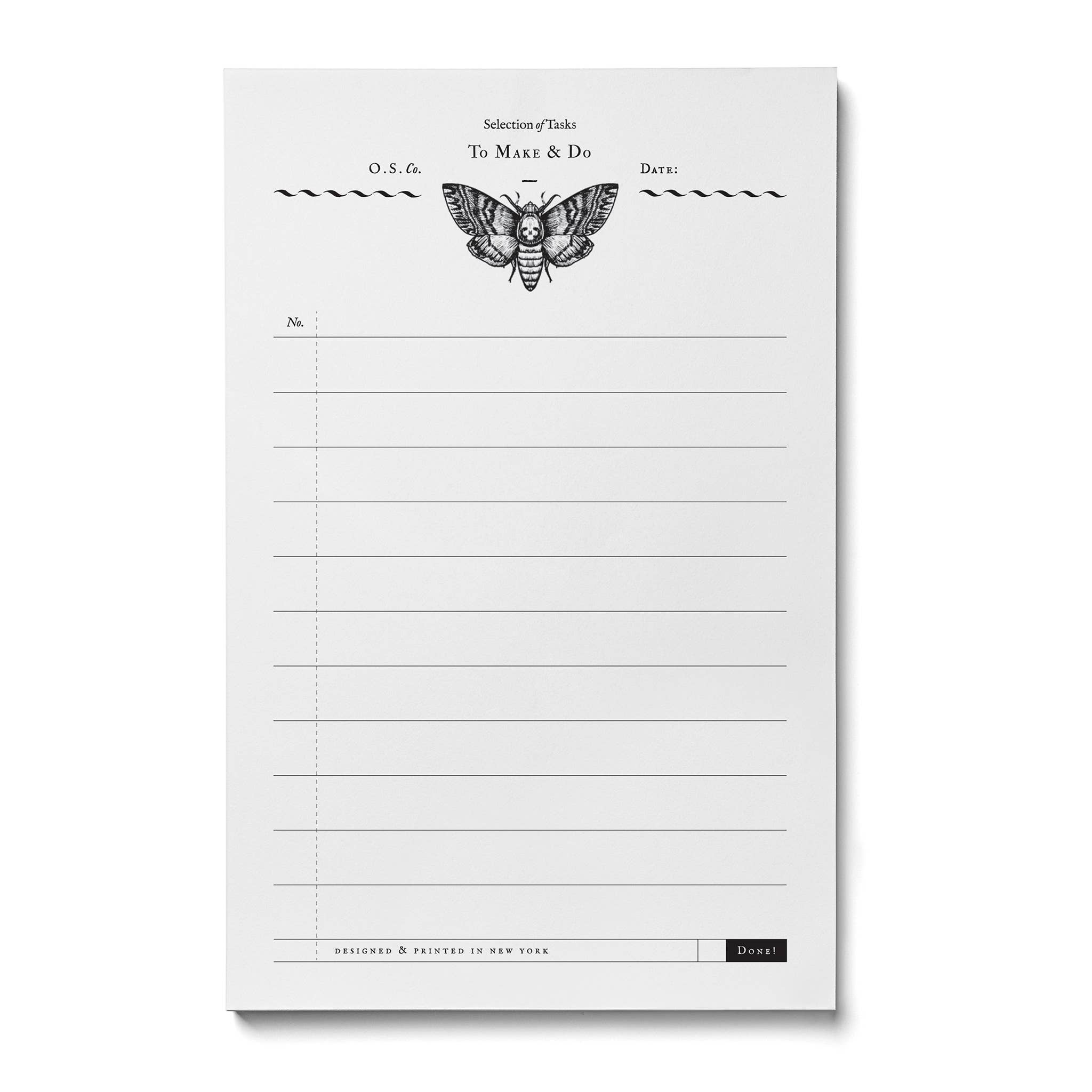 Moth notepad joli jardin