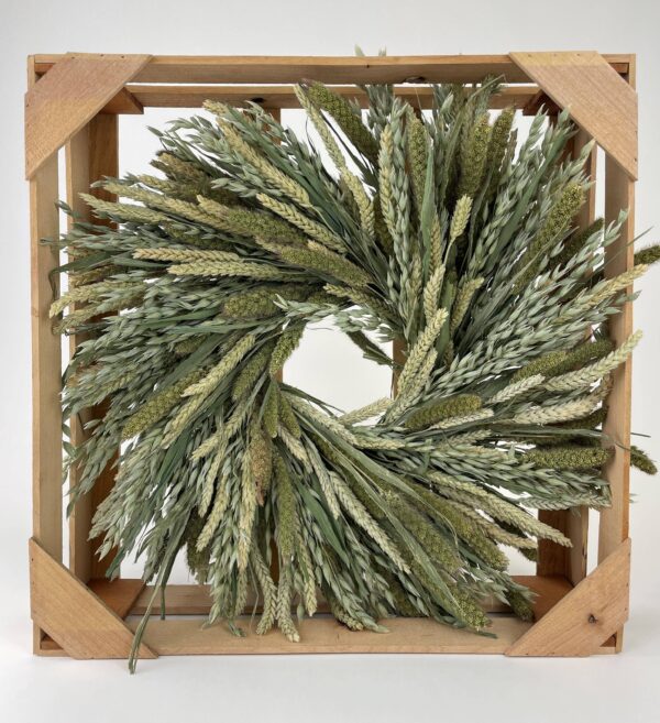 Mixed Green Grains Wreath