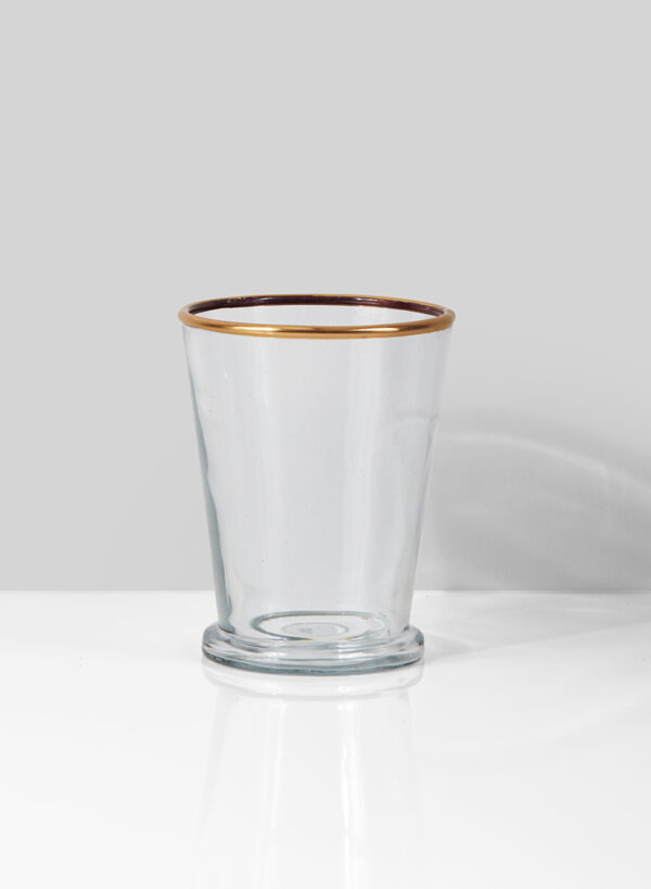 Gold Rim Glass Julep Vase