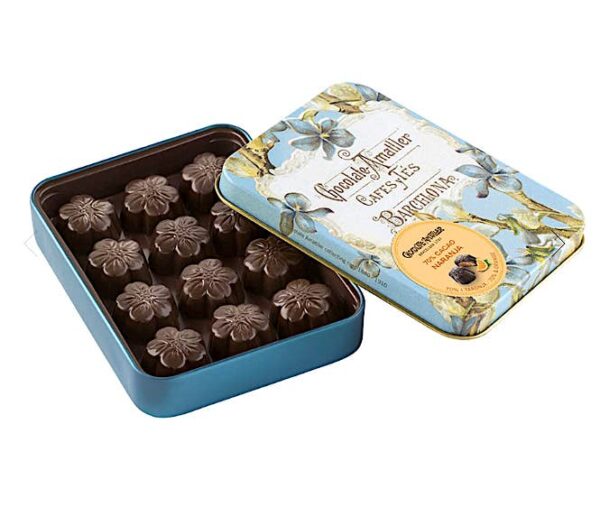 Simon Coll Amatller Dark Chocolate with Orange Flowers tin