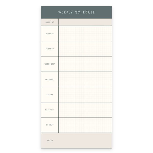 Weekly Schedule Notepad