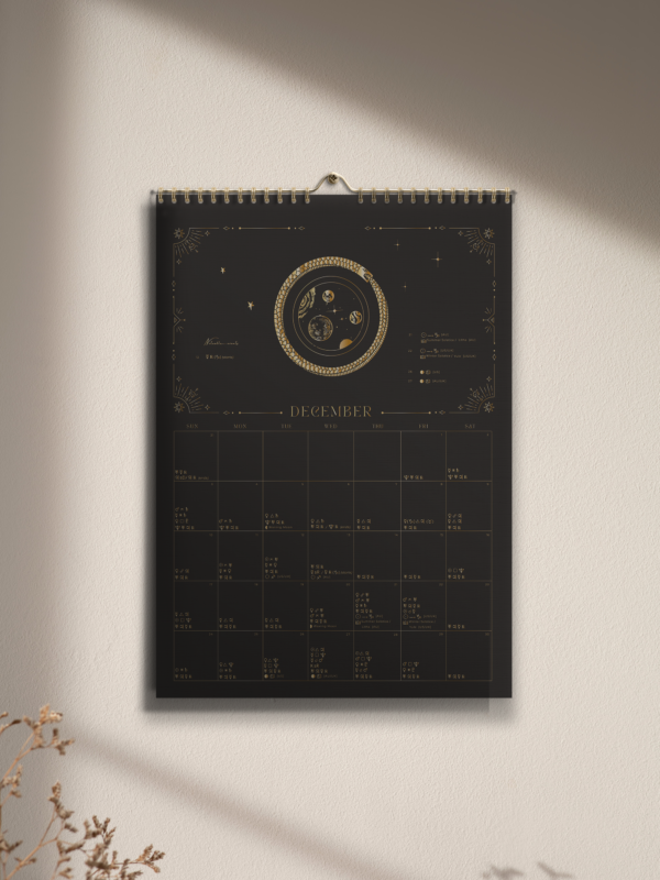 2023 Celestial Wall Calendar • {Black} Joli Jardin