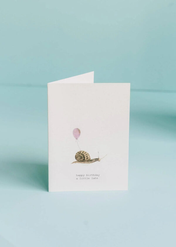 Happy Birthday A Little Late Snail Card