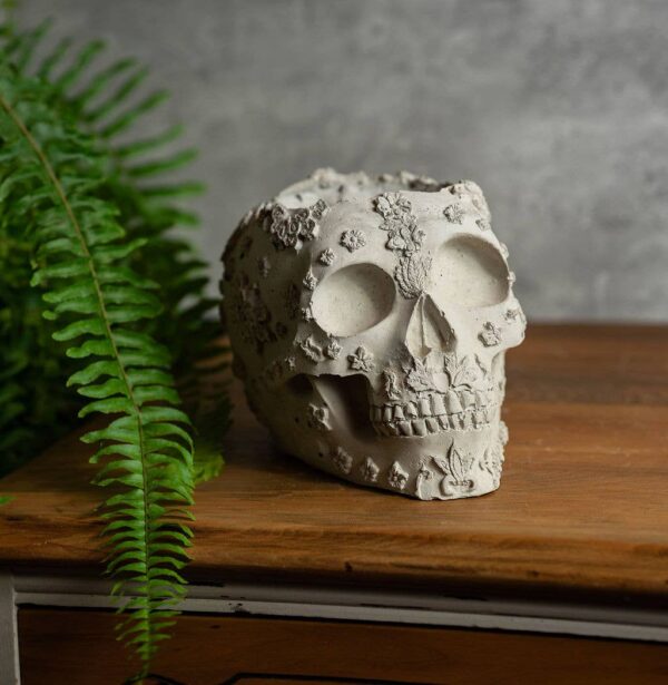 Concrete Sugar Skull Planter