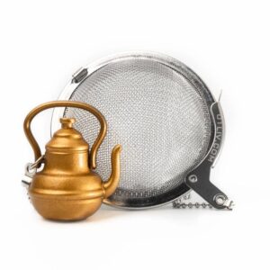 Tea Infuser Loose Leaf Tea Ball Tall Teapot Gold