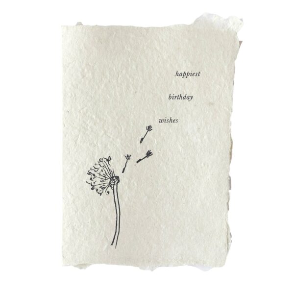Happiest birthday wishes dandelion card