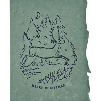 Reindeer forest merry christmas card
