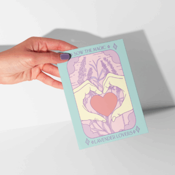 Lavender Lovers Botanical Tarot Greeting Card