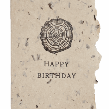Happy birthday tree rings card