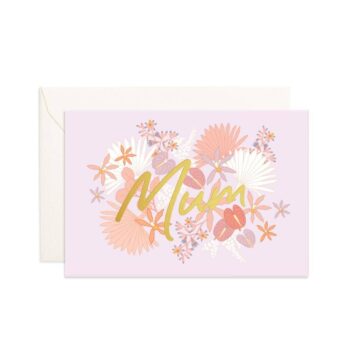 Mum Floribunda Mini Greeting Card
