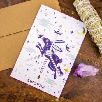 III of Swords Greeting Card