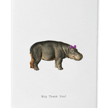 Thank You Hippo Greeting Card