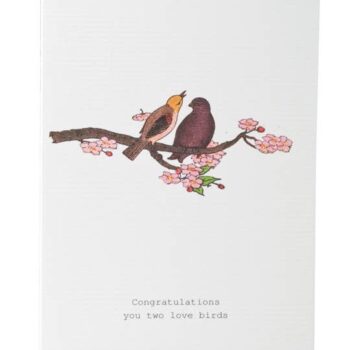 Congratulations Love Birds Greeting Cards