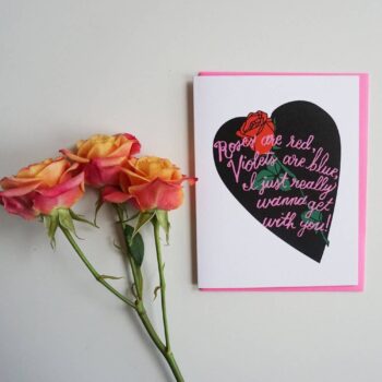 Card - Roses Are Red Heart