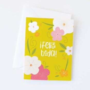 Feliz Boda Spanish Wedding Card