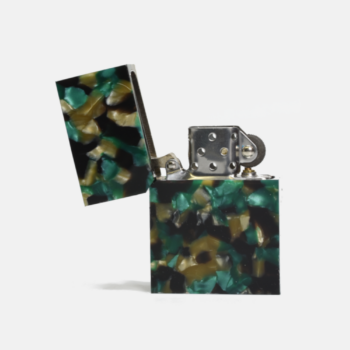 Green Confetti Zippo Style Lighter: Green