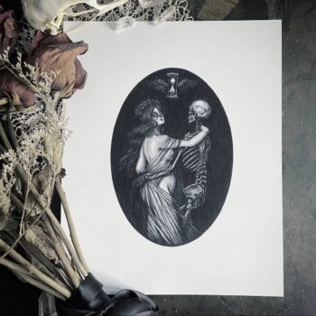 Death and the Maiden Fine Art Print - Danse Macabre: 8x10"