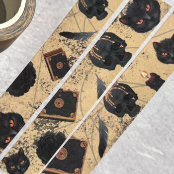 Black Witchy Washi Tape, Halloween Washi Tape
