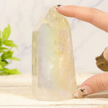 Angel Aura Quartz Polished Point - Choose BY WEIGHT: 0.35 lbs
