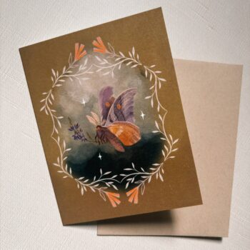 Wildflower Moth Greeting Card