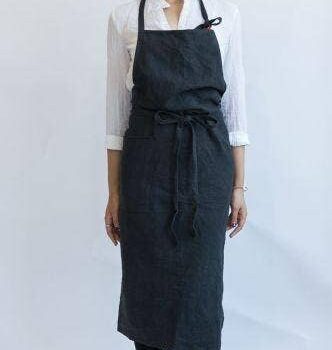 Linen Apron with Pockets