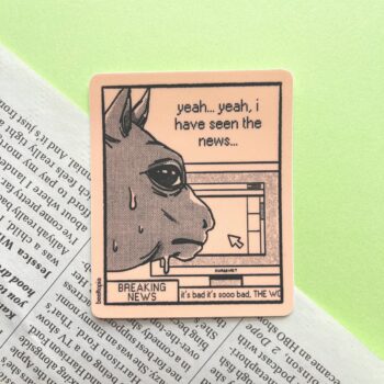 Bad News Horse Waterproof Vinyl Sticker