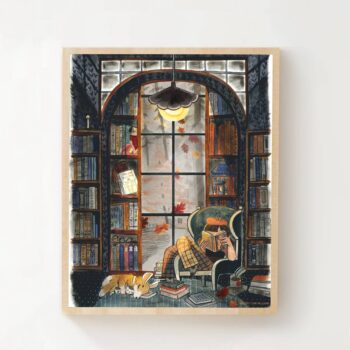 Kismet - Cozy Autumn Bookstore Reading Nook Print