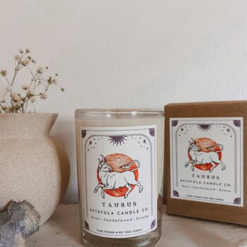 Taurus Zodiac Candle