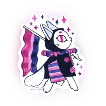 Bisexual Cat Sticker – Queer Cuties Medieval Pride