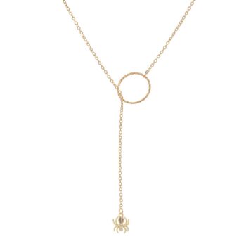 Gossamer Guardian Spider Lariat: Halloween Jewelry