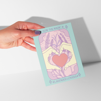Lavender Lovers Botanical Tarot Greeting Card