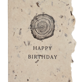 Happy birthday tree rings card