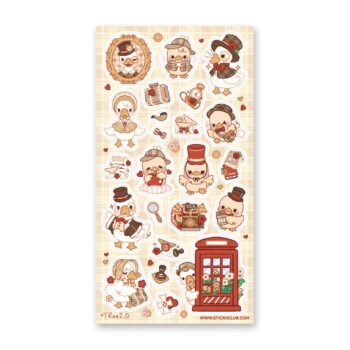 Darling British Ducks Sticker Sheet