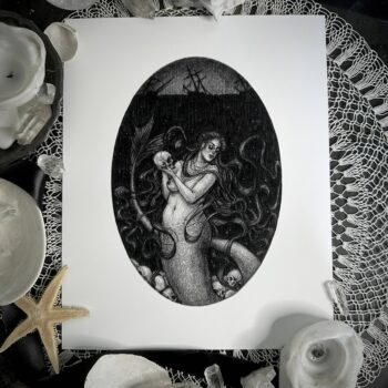 Calypso Fine Art Print - Siren - Gothic Mermaid: 8x10"
