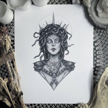 Medusa Fine Art Print - Gorgan - Greek Mythology: 8x10"