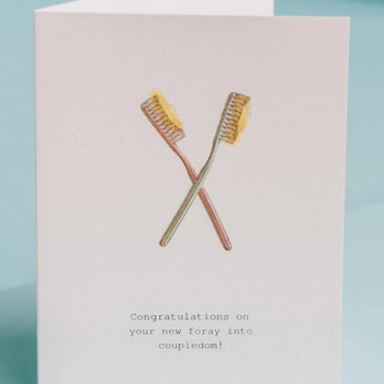 Congratulations on your new foray into coupledom! Card