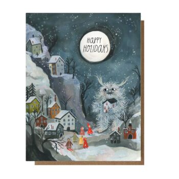 Fuzzy Holidays Greeting Card: Sleeved Single A2 Card