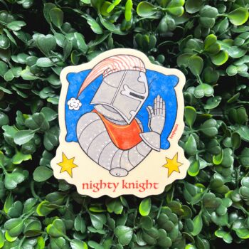 Nighty Knight Medieval Waterproof Vinyl Sticker