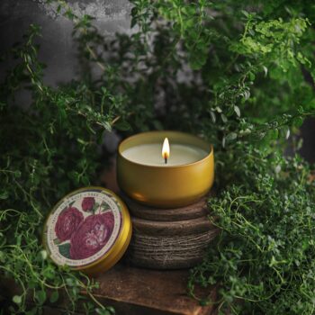 BOTANICA | Plum Rose + Sake | 8oz Tin: 8oz // 50hr Burn Time