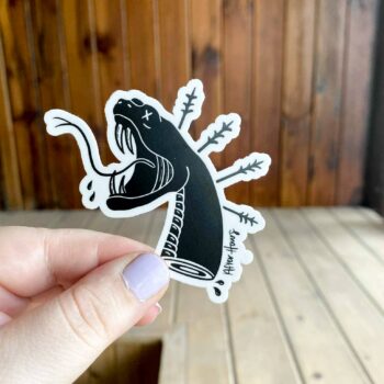 Fortune Favours the Kind - Snake - Sticker: No