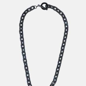 9mm Black Steel Chain Necklace