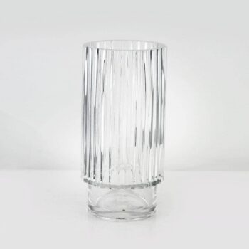 Glass Fluted Vase, Clear