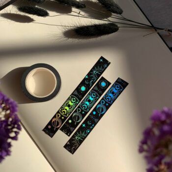 Celestial Holographic Washi Tape, Galaxy washi Tape