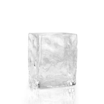 6" Tall - Rectangle Iridescent Glass Vase