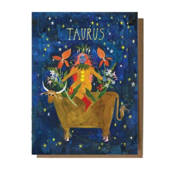 Taurus: Astrology Birthday Card: Sleeved Single A2 Card