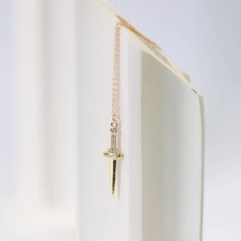 Gold Filled Athame Dagger Charm Necklace - Modern Witch