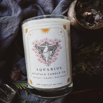 Aquarius Zodiac Candle