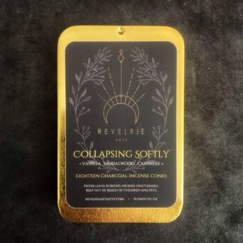 Collapsing Softly - Charcoal Incense Cones In Gold Tin