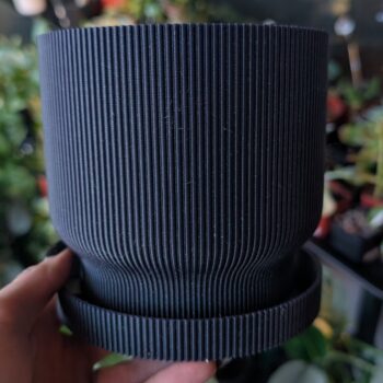 3D Printed 5" Blue Planter With Drip Tray