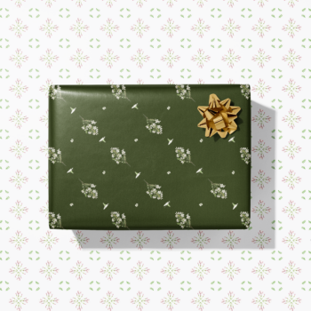 Waxflower Jasmine Gift Wrap Sheet – Double Sided: Roll of 3 Sheets